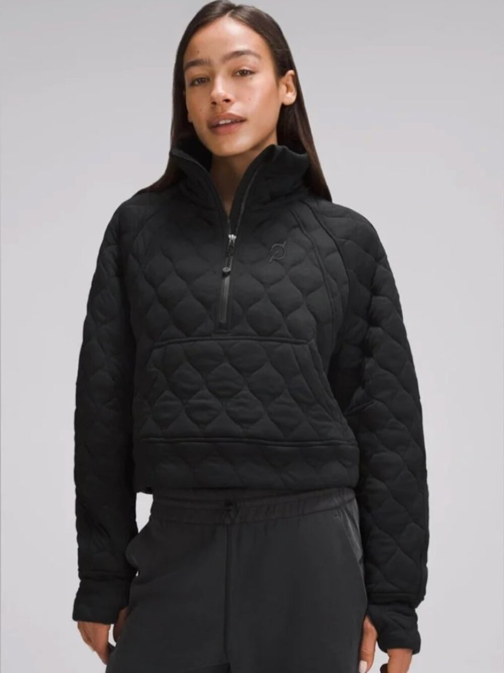 Lululemon Scuba Oversized Quilted Half Zip Black Small
